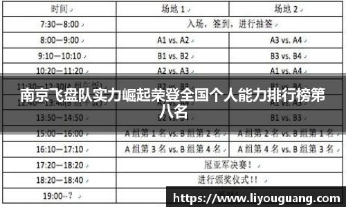 南京飞盘队实力崛起荣登全国个人能力排行榜第八名
